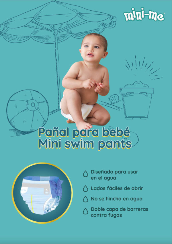 PAÑALES PARA BEBÉ MINI SWIM PANTS TALLA XG - Image 3
